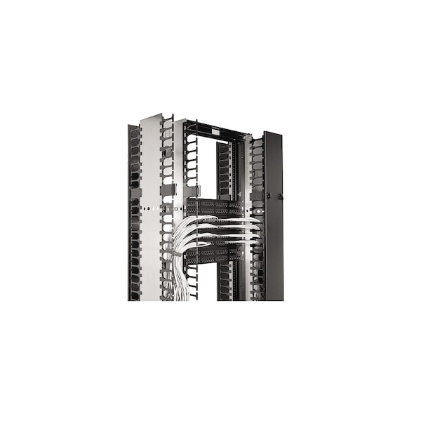 Chatsworth Products Cpi MCS MASTER VERTICAL CABLE MGR, DBL-SIDED 84"HX6"WX16.15"D, BLACK 30095-703 - main